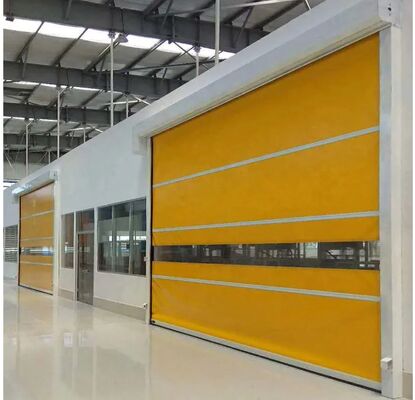 Função Estrutura de aço Alta velocidade PVC Roll Up Rapid Shutter Door 304 Material de aço inoxidável Segurança Sim Solução de porta rápida