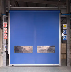 Venda direta de fábrica Redução de ruído Alta velocidade PVC Roll Up Rapid Shutter Door 304 Material de aço inoxidável Manual Operação automática