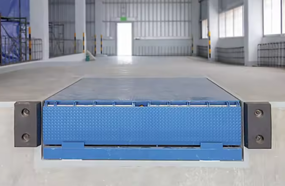 Controles remotos portáteis Niveladores de portas de doca Oficina Niveladores automáticos de portas de doca 25000-40000LBS Design seguro Altura do deck personalizável