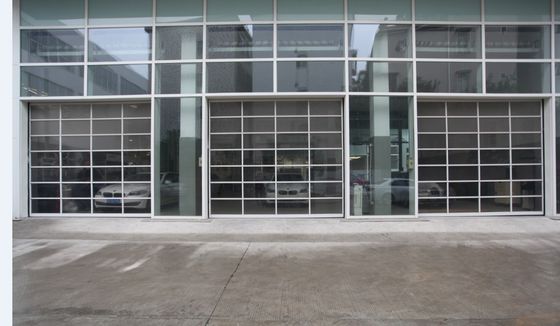 Porta transparente da garagem do Rapid Response, vidro acrílico das portas de alumínio modernas da garagem