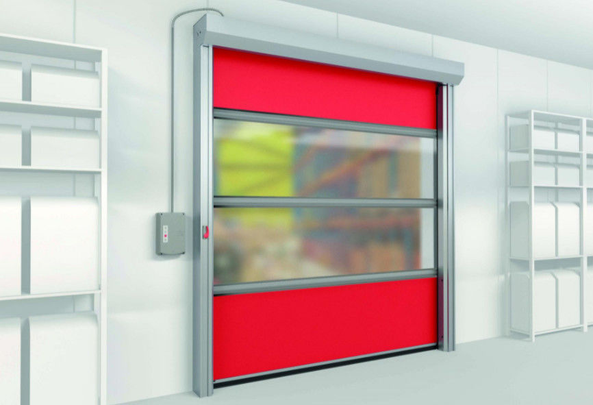 Portas de segurança de rolos modernas com resistência ao tempo Instalação fácil e características de segurança PVC colorido e à prova de vento