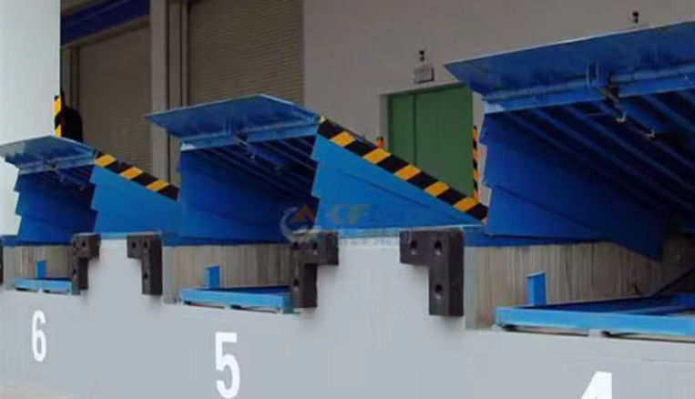 Nivelador de doca de carregamento elétrico com capacidade de 10 000-20 000 lbs acabamento revestido com pó e segurança melhorada