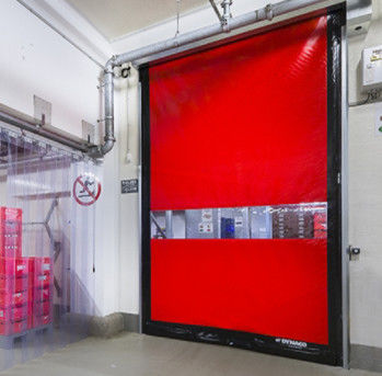 Modernas portas de rolos rápidos industriais de segurança automática de plástico de aço de alto desempenho com resistência e isolamento climático