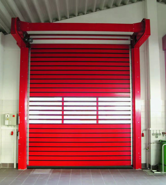 220V/50HZ Sensor fotoelétrico de segurança Porta espiral de velocidade -20°C~ 50°C Abertura resistência ao vento alumínio rígido Porta de alta velocidade