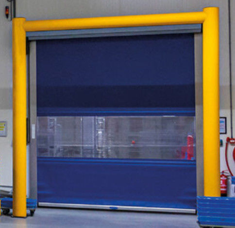 Porta de rolos rápidos de baixa manutenção Estrutura de aço de alta resistência à intemperismo Porta de logística automática de alta velocidade