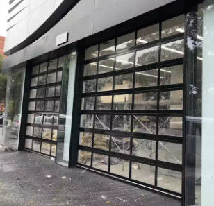 Porta de garagem seccional de alumínio seccional com vidro duplo