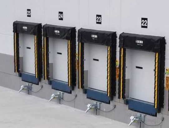 Sistema de carregamento ajustável de cor personalizado Abrigo de porta de doca para industrial Feito de material de borracha plástica de PVC