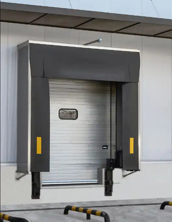 Protecção contra os elementos Sistema de carga ajustável Abrigo de porta de doca com função de borracha de plástico de PVC Abrigo de doca de carro