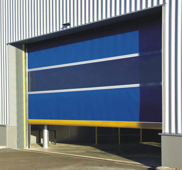 Alta velocidade PVC Roll Up Rapid Shutter Door 304 Material de aço inoxidável Operação manual Isolamento
