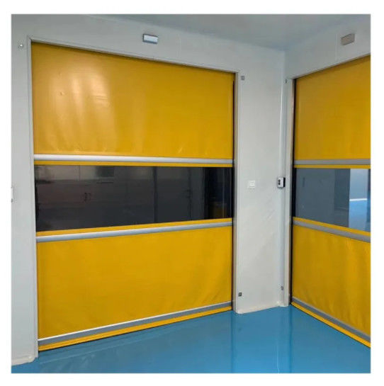 Tecido Cortina de isolamento de alta velocidade PVC Roll Up Rapid Shutter Porta 304 Material de aço inoxidável Segurança Resistência a intempéries