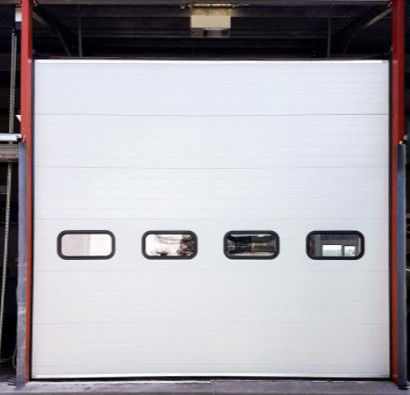 Portas aéreas seccionais comerciais de forma automática e resistentes às intempéries para estações de bombeiros