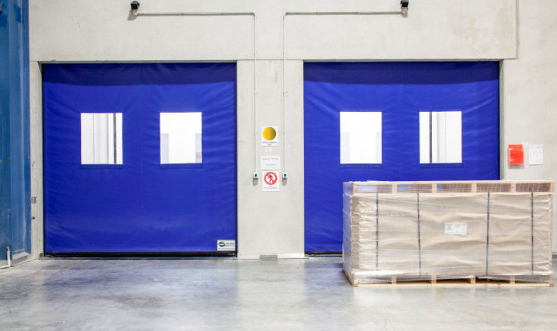 Resistente a intempéries Alta velocidade PVC Roll Up Rapid Shutter Door 304 Material de aço inoxidável Manual Operação automática