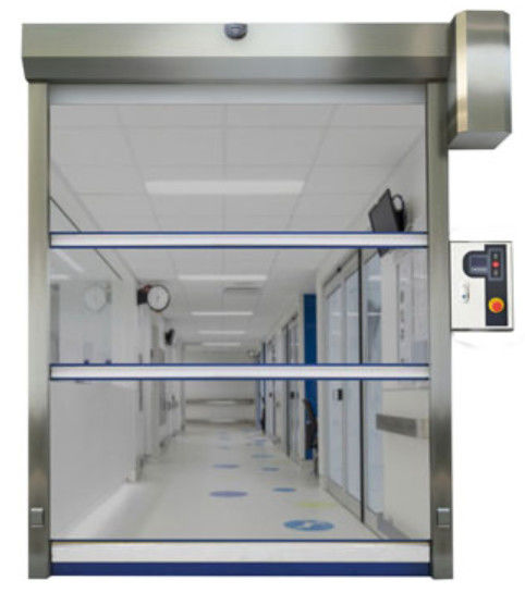 Baixa manutenção Resistência a intempéries Alta velocidade PVC Roll Up Rapid Shutter Door 304 aço inoxidável