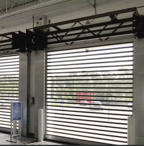 Faixa de temperatura -20C- 50C Turbina de alumínio Porta dura rápida Porta espiral de alta eficiência para segurança imbatível