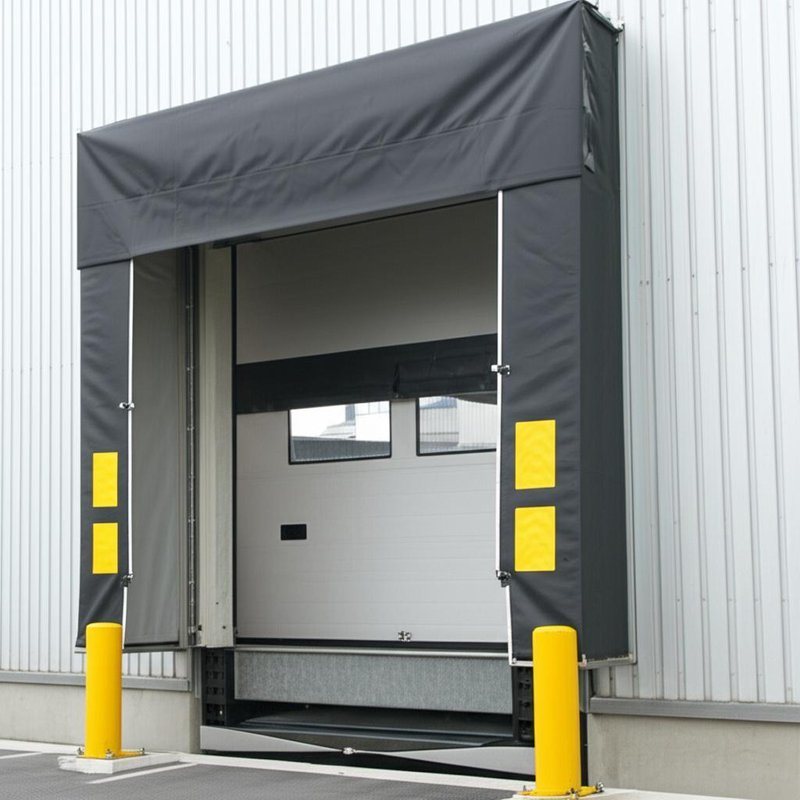 Industrial Position Adjustable Loading System Dock Door Shelter for Protection From The Elements and Weather Resistance