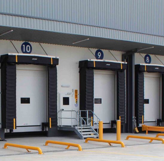OEM por atacado Estilo industrial exterior Impermeável Alta Durabilidade Sistema de carregamento ajustável Abrigo de porta de doca Cor Personalizada