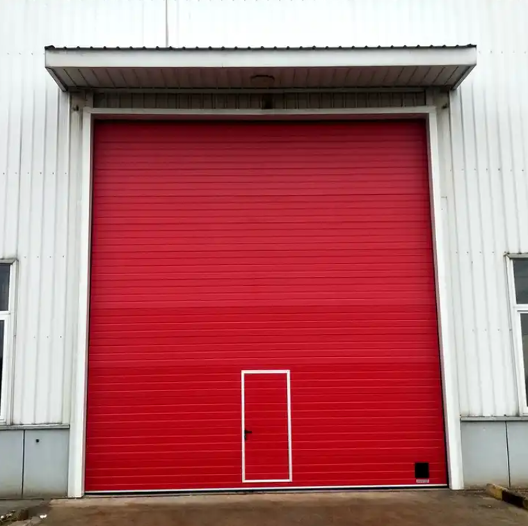 Porta de garagem de rolos seccional de alumínio de alta tensão